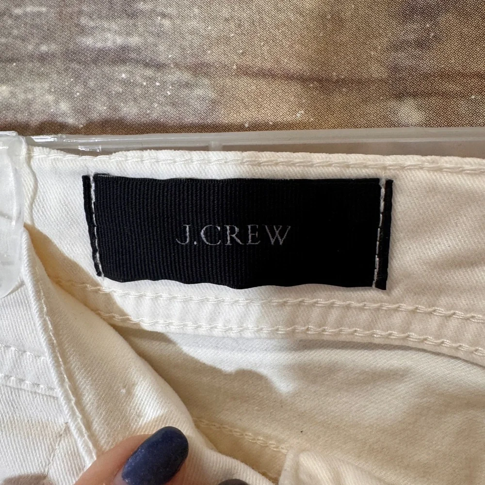 J. CREW‎ 09616 Seamed Motorcycle Zipper Ankle Pants Jeans Moto Zip Core Slim 27